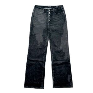 Judy Blue Black High-Rise Button-Fly Flare Jeans